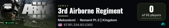 3rd Airborne Regiment live status badge