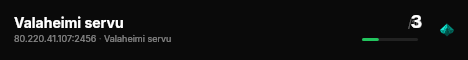 Valaheimi servu live status badge