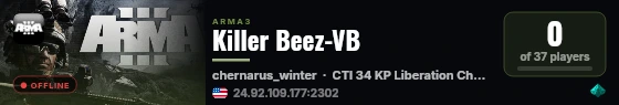 Killer Beez-VB live status badge