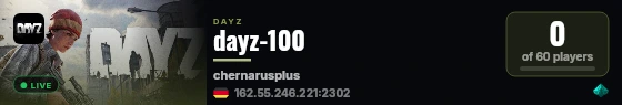 dayz-100 live status badge