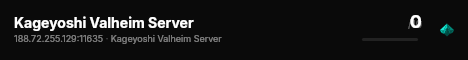 Kageyoshi Valheim Server live status badge