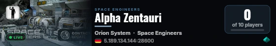 Alpha Zentauri live status badge