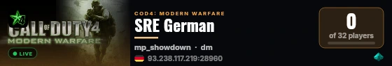 SRE German live status badge