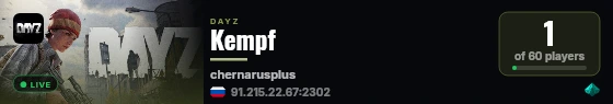 Kempf live status badge