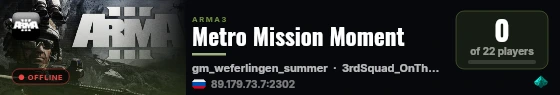 Metro Mission Moment live status badge