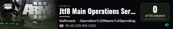 Jtf8 Main Operations Server live status badge