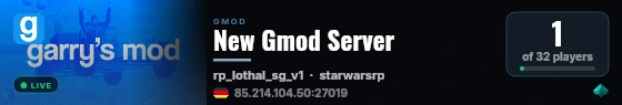 New Gmod Server live status badge