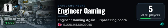 Engineer Gaming live status badge