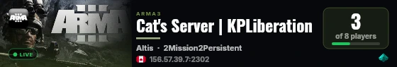 Cat's Server | KPLiberation live status badge