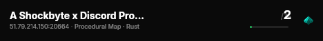 A Shockbyte x Discord Production Rust Server live status badge