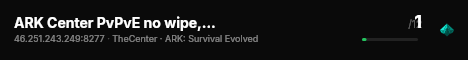ARK Center PvPvE no wipe, flying mode plus - (v361.7) live status badge