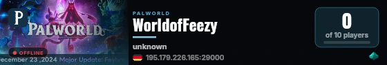 WorldofFeezy live status badge