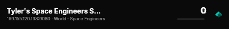 Tyler's Space Engineers Server live status badge