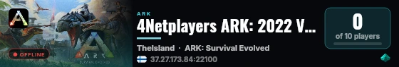4Netplayers ARK: 2022 V6ru peded - (v361.7) live status badge