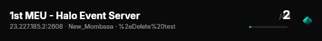 1st MEU - Halo Event Server live status badge