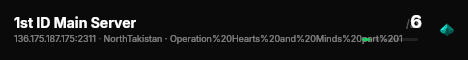 1st ID Main Server live status badge