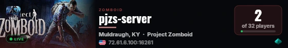 pjzs-server live status badge