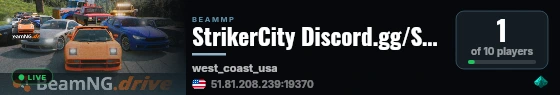 StrikerCity Discord.gg/Strikercity live status badge