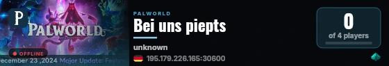 Bei uns piepts live status badge