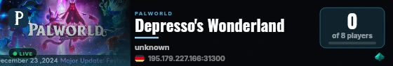 Depresso's Wonderland live status badge