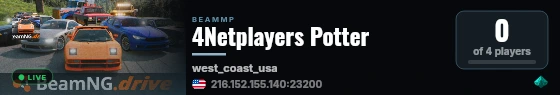 4Netplayers Potter live status badge
