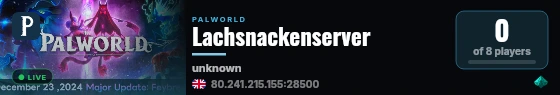 Lachsnackenserver live status badge