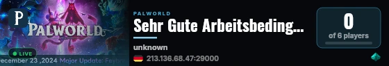 Sehr Gute Arbeitsbedingungen live status badge